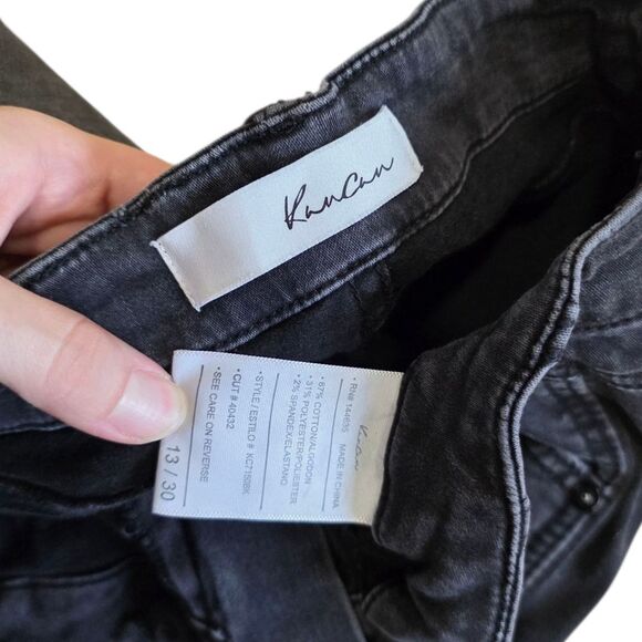 KanCan Black Denim Willow Front Seam Flare Jeans 29 - Picture 4 of 6